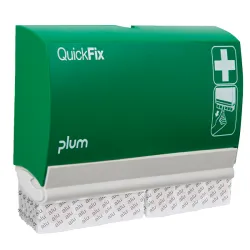 Plum Quickfix pleisterdispenser Alu | QuickFix Navulverpakking - 45 pleisters aluminium